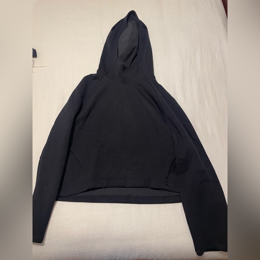 Lululemon hooded high neck crop hoodie black size 8